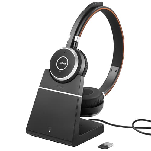 Jabra Evolve 65+ Uc + Chargning Stand Kuuloke + Mikrofoni Usb Stereo Musta
