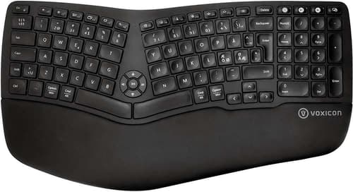 Voxicon Wireless Ergokeyboard E902 Black Langaton, 2.4 Ghz, Bluetooth Pohjoismaat Musta Näppäimistö