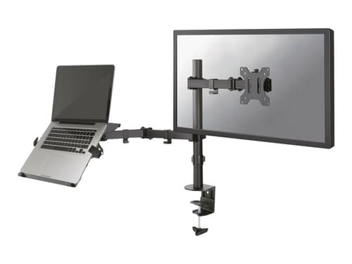 Neomounts Full Motion And Desk Mount (clamp) For 10-27" Monitor Screen And Laptop, Height Adjustable
