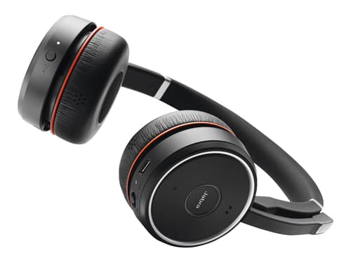 Jabra Evolve 75 Uc Kuuloke + Mikrofoni Usb-a Bluetooth-sovittimen Kautta Stereo Musta