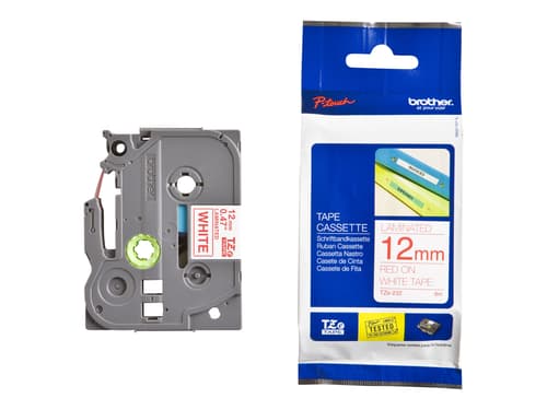 Brother Tape Tze-232 12mm Red/white