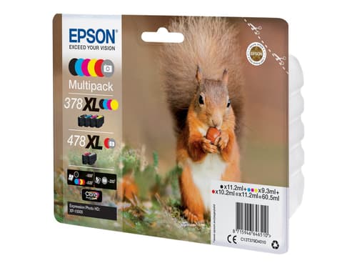 Epson Muste Monipakkaus 378xl/478xl (bk/gu/c/m/y/r) - Xp-15000