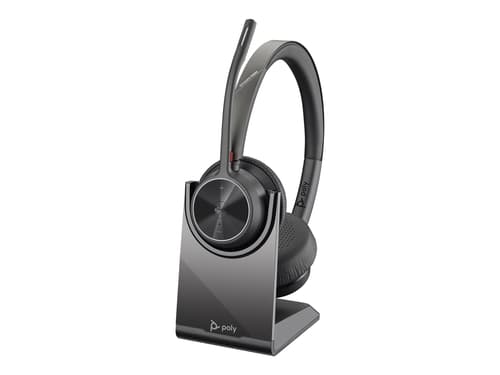 Poly Voyager V4320 Teams Charge Stand Kuuloke + Mikrofoni Usb-a Microsoft Teamsille Stereo