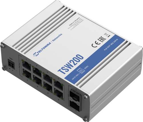 Teltonika 8-porttinen Tsw200 Poe 240 W -kytkin