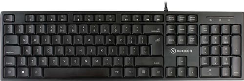 Voxicon Wired Slim Keyboard Iso International Langallinen, Usb Yhdysvaltain Englanti Kansainv. Musta Näppäimistö