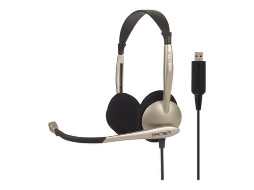 Koss Cs100 Usb Kuuloke + Mikrofoni Usb Stereo Hopea, Musta