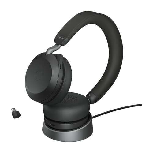 Jabra Evolve2 75 Link380c Uc + Jalusta Kuuloke + Mikrofoni Usb-c Bluetooth-sovitin Optimoitu Uc:lle Stereo Musta