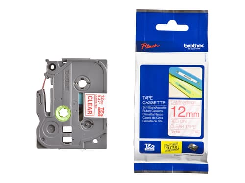Brother Tape Tze-132 12mm Red/transparent