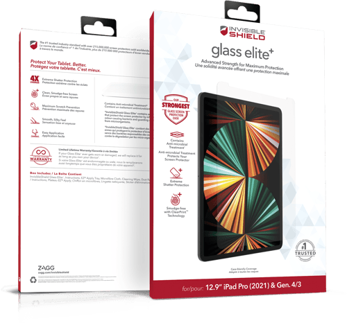 Zagg Invisibleshield Glass Elite+ Ipad Pro 12.9" (5th Gen)