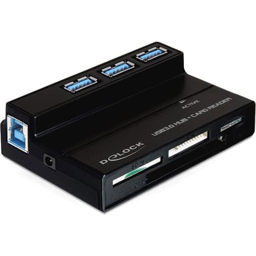 Delock Usb 3.0 Card Reader All In 1 + 3 Port Usb 3.0 Hub