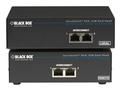 Black Box Servswitch Brand Catx Usb Kvm Extender, Dual-head Vga