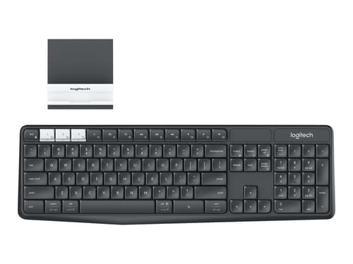 Logitech K375s Multi-device Langaton, 2.4 Ghz, Bluetooth Pohjoismaat Harmaa, Valkoinen Näppäimistö