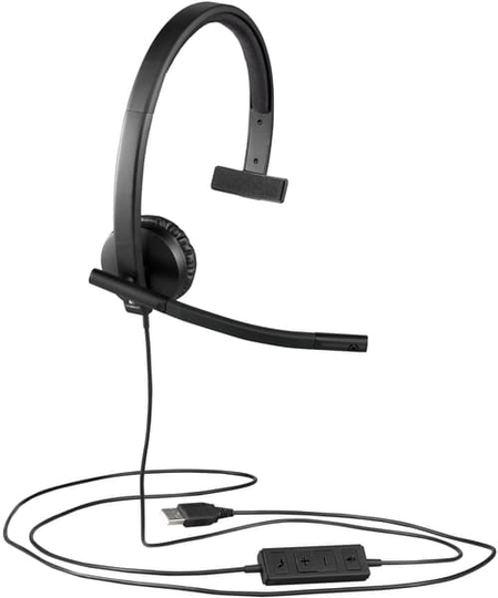 Logitech Usb H570e Kuuloke + Mikrofoni Mono Musta