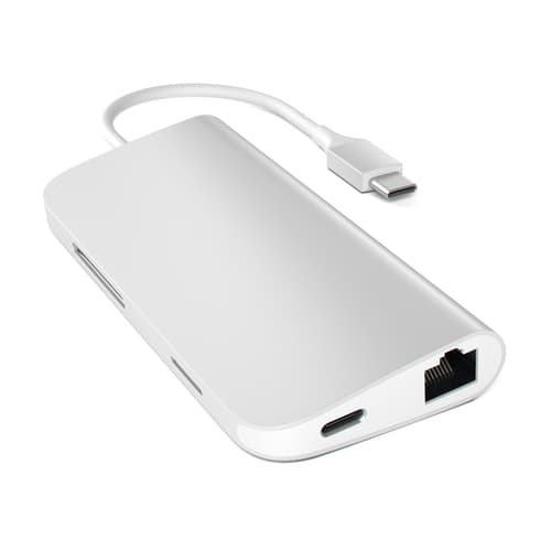 Satechi Usb Type-c Multi-port Adapter 4k Silver Usb-c Minitelakointiasema