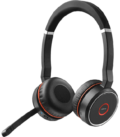 Jabra Evolve 75 Ms Kuuloke + Mikrofoni Usb-a Bluetooth-sovittimen Kautta Microsoft Teamsille Stereo Musta