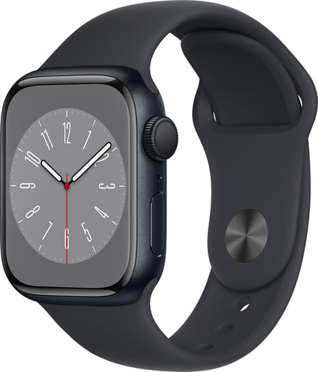 Apple Watch Series 8 Gps, 45mm Midnight Aluminium Case With Midnight Sport Band