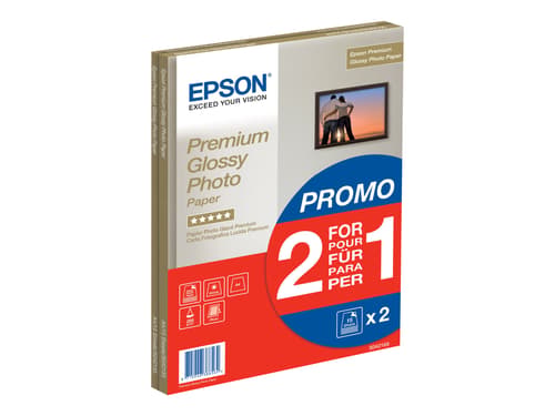 Epson Paperi Premium Glossy Photo 2 For 1 A4 2 X 15 Arkkia, 255 G