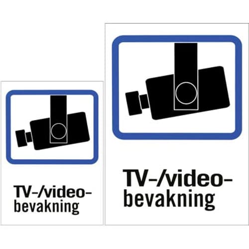 Deltaco Plastic Badge Tv/video-coverage A4 & A5-size