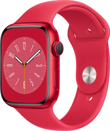 Apple Watch Series 8 Gps, 45mm (product)red Aluminium Case With Red Sport Band