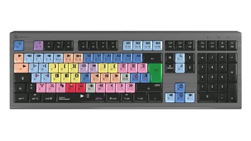 Logickeyboard Avid Media Composer Mac Backlit Astra 2 Nordic Langallinen, Usb Pohjoismaat Harmaa Näppäimistö