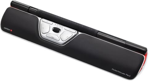Contour Design Rollermouse Red Langallinen 2,400dpi Tankohiiri Hopea, Musta, Punainen, Valkoinen