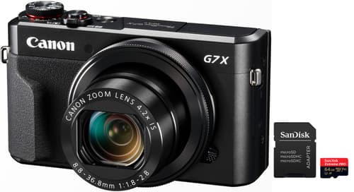 Canon Powershot G7 X Mark Ii + 64gb Microsd A1 C10 V30 Uhs-i U3