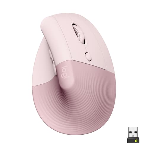 Logitech Lift Vertical Ergo Mouse Rose Langaton 4,000dpi Pystyhiiri Pinkki