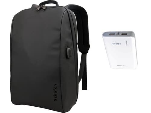 Cirafon Notebook Backpack City Slim + Powerbank 8 000mah 156"