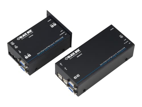 Black Box Kvm Extender Over Catx - Dual Vga Audio Usb 1.1