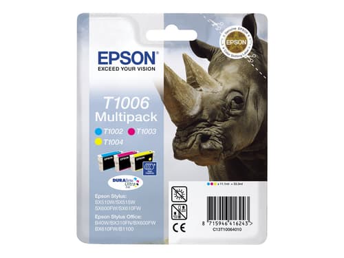 Epson Muste Monipakkaus T1006 - Bx600 (c,m,y)