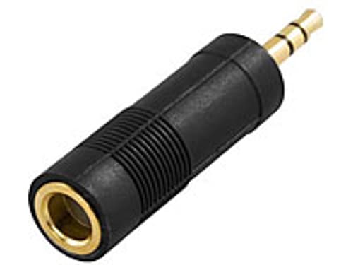 Deltaco Audio Adaptor Mini-phone Stereo 3.5 Mm Uros Phone Stereo 6.3 Mm Naaras