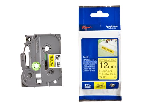 Brother Tape Tze-s631 12mm Black/yellow Extra Strong