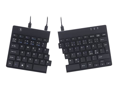 R-go Tools Split Ergonomic Langallinen, Usb Pohjoismaat Musta Näppäimistö