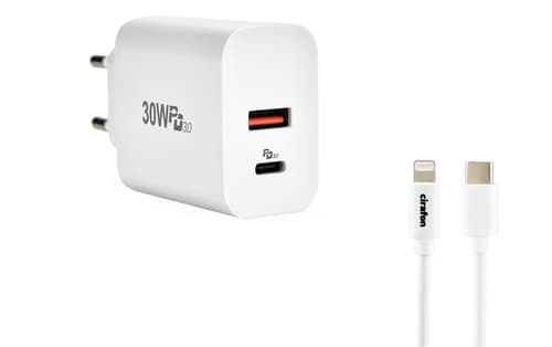 Cirafon 20 W Usb-c Strömadapter + Usb-c To Lightning 1m