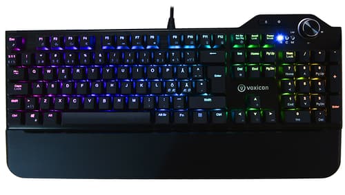 Voxicon Gaming Keyboard Rgb Langallinen, Usb Pohjoismaat Musta Näppäimistö