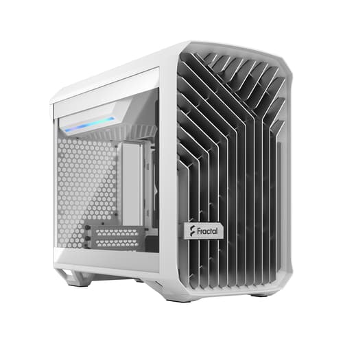 Fractal Design Torrent Nano White Clear Glass Valkoinen