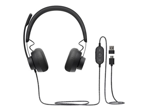Logitech Zone Wired Uc Kuuloke + Mikrofoni Usb-c Stereo Musta